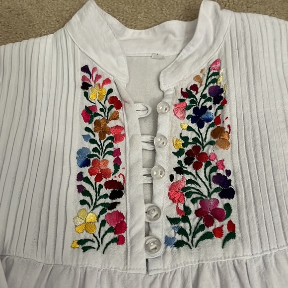 NWT Handmade Oaxaca Embroidered Dress Mi Golondrina Manufacturer San Ant… - Picture 3 of 5